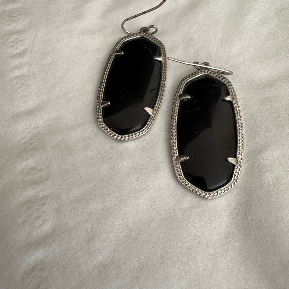 Elegant Black and Silver Earrings